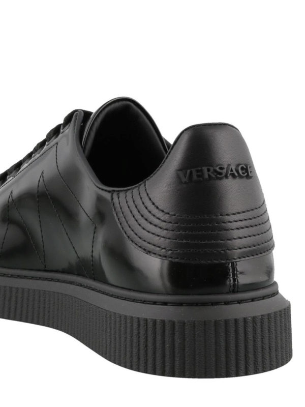 Medusa total black nappa sneakers shop online: VERSACE