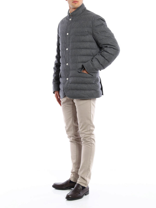 ダウンコート メンズ - ダークグレー shop online: BRUNELLO CUCINELLI