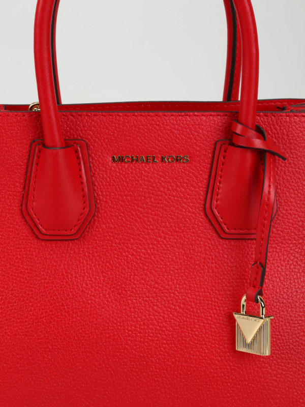 Red Michael Kors Borse Mercer Michael Kors Borsa Mercer Media