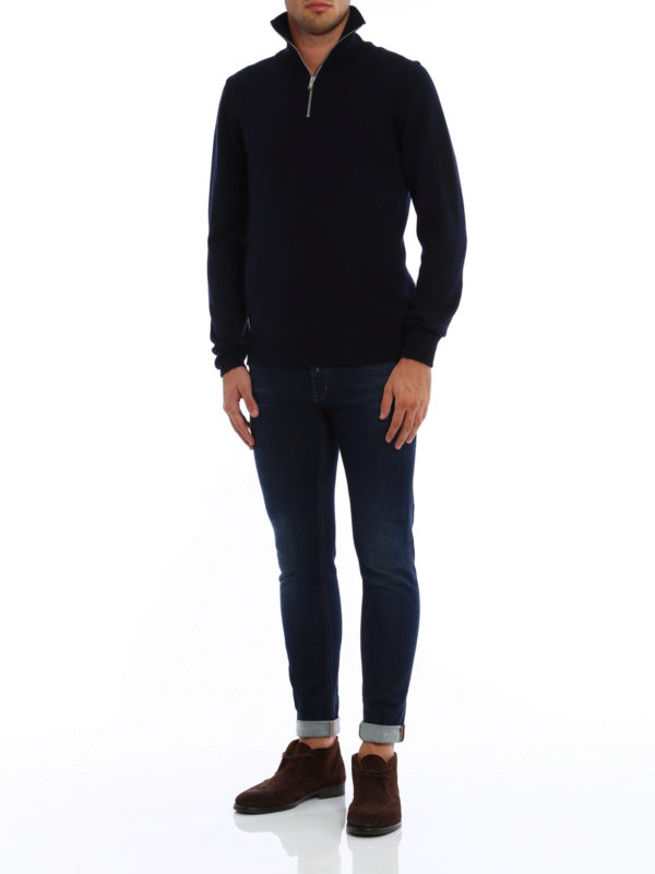 Merino wool zipper turtleneck shop online: DONDUP