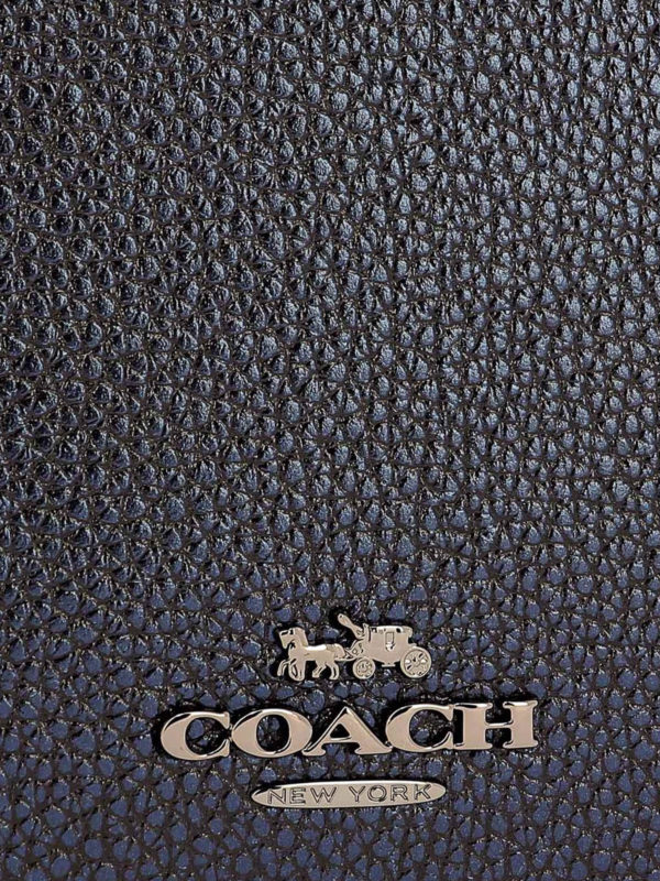 Metallic leather camera bag shop online: COACH
