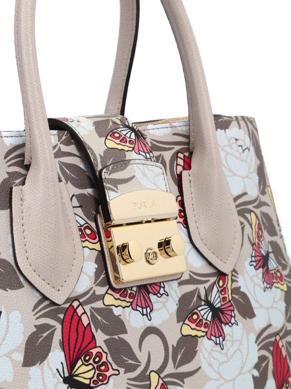 Metropolis butterfly medium tote shop online: FURLA