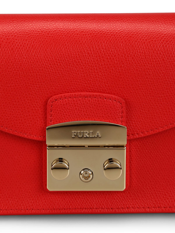 Metropolis Mini red bag shop online: FURLA