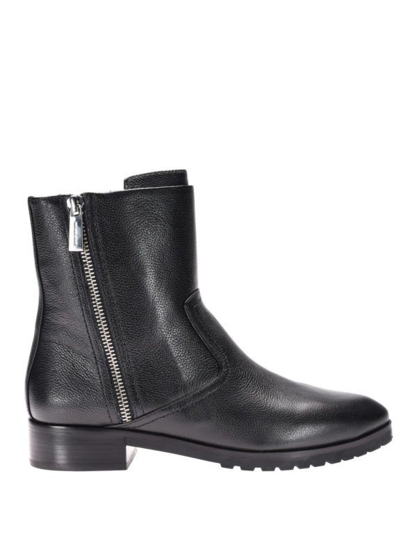 MICHAEL KORS: ankle boots - Andi Flat black leather booties