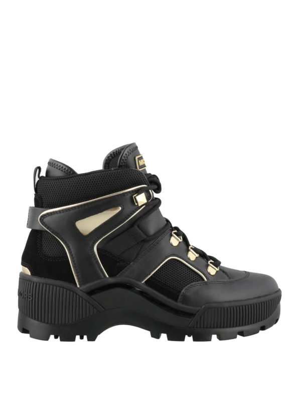 MICHAEL KORS: ankle boots - Brooke leather and scuba booties