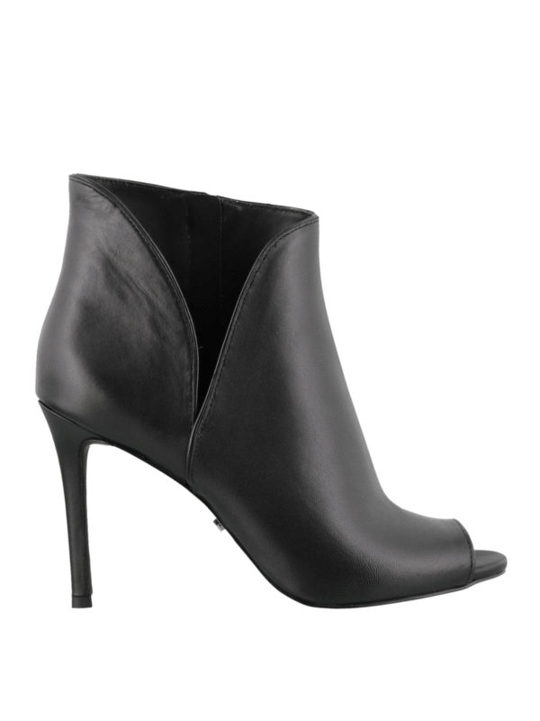 plasticitet Panter efterligne Ankle boots Michael Kors - Harper black leather open toe booties -  40R9HPHE5L001