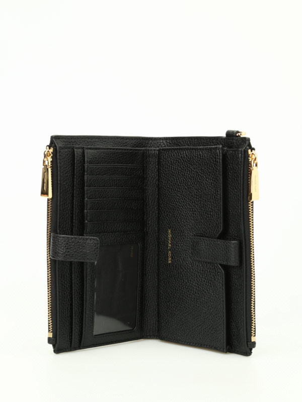 MICHAEL KORS buy online Adele black double zip wallet