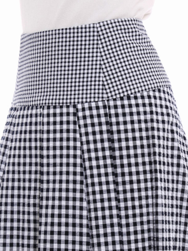 MICHAEL KORS buy online Gingham cotton pleated skirt