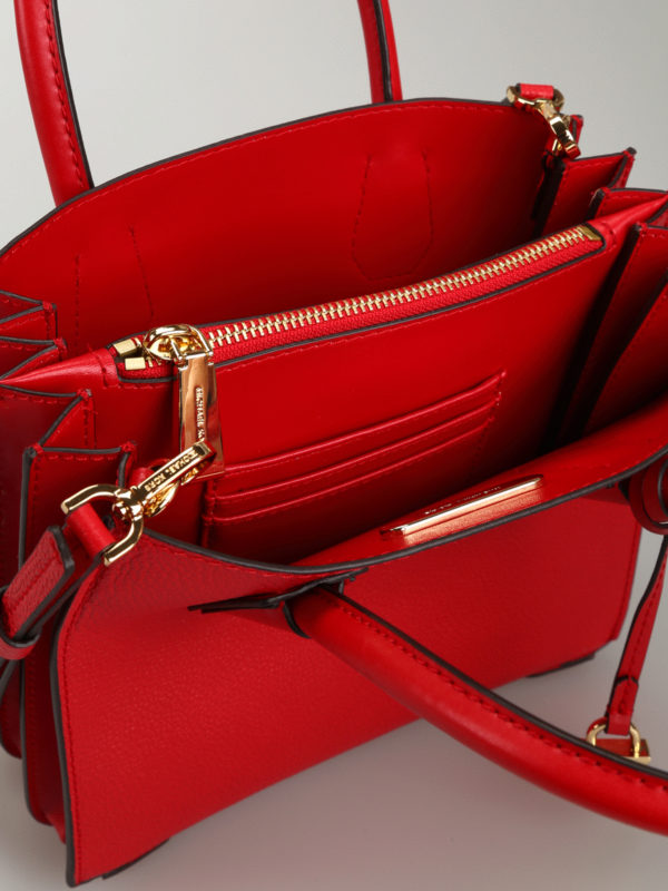 Michael kors shop red leather bag