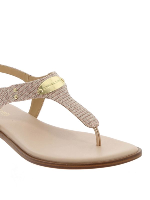 Michael kors plate sale thong sandals pink