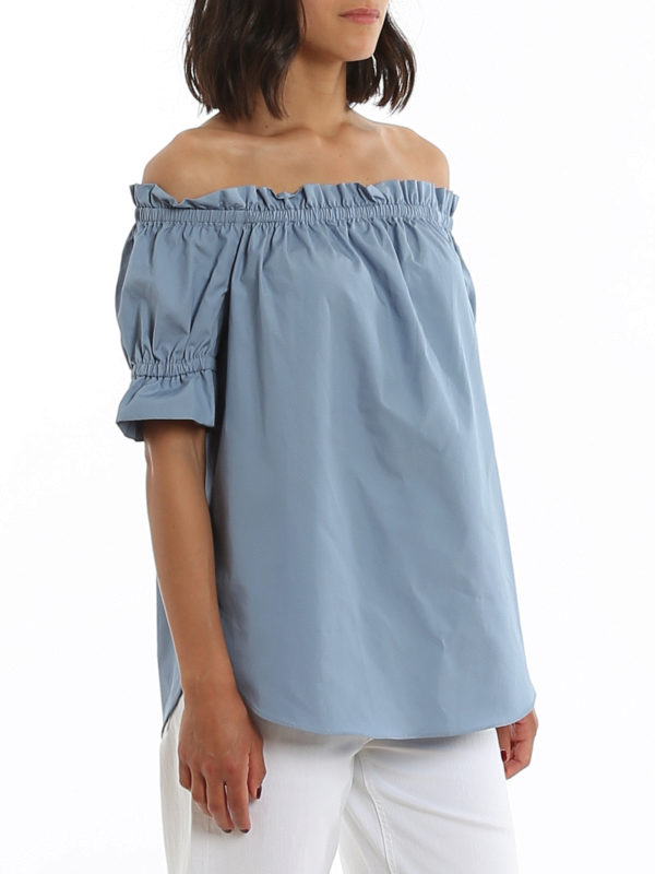 MICHAEL KORS buy online Poplin off the shoulder top
