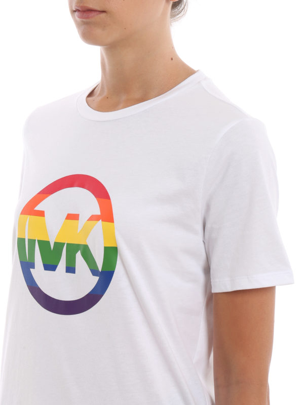 MICHAEL KORS buy online Rainbow logo cotton basic Tee