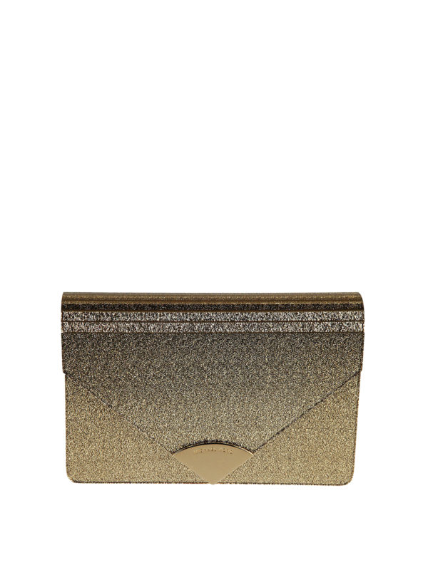 Michael Kors Barbara Envelope Clutch Rose Gold Glitter