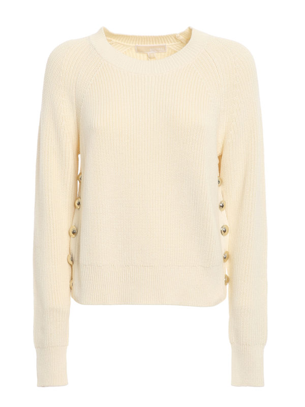 MICHAEL KORS: crew necks - Side buttons sweater