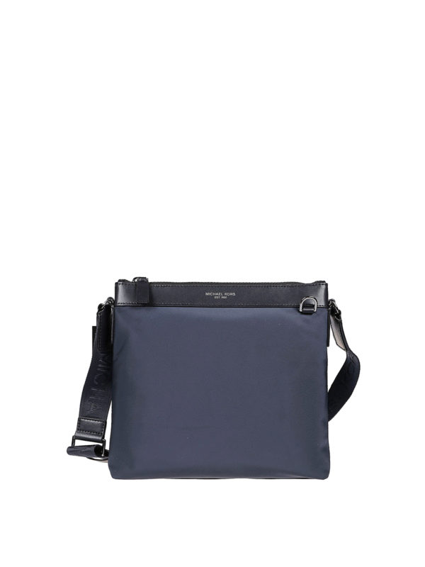 MICHAEL KORS: cross body bags - Brooklyn large blue shoulder bag