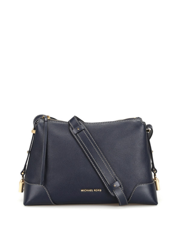 MICHAEL KORS: cross body bags - Crosby admiral leather medium messenger bag