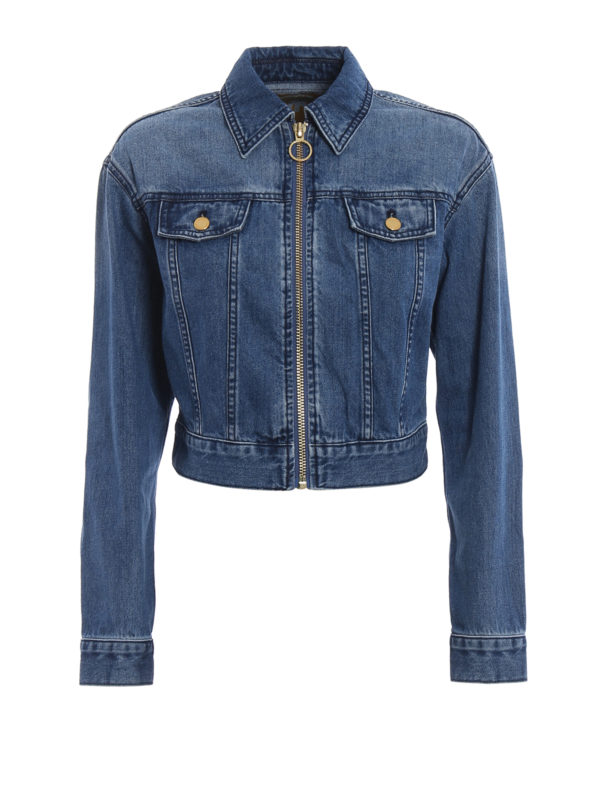 Buy MICHAEL KORS Denim Crop Jacket Large