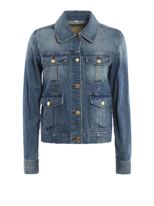 MICHAEL KORS: denim jacket - Multi pockets denim jacket