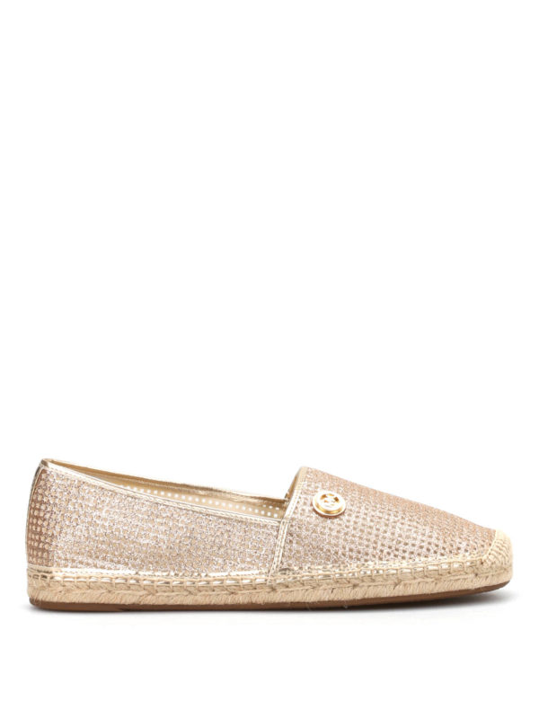 MICHAEL KORS: espadrilles - Kendrick metallic mesh espadrilles