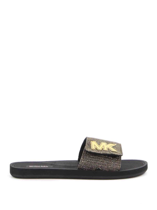 MICHAEL KORS: Chanclas de playa - Chanclas - Negro