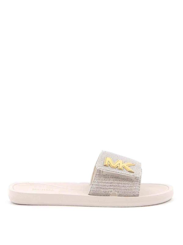 MICHAEL KORS: flip flops - MK glittery slide
