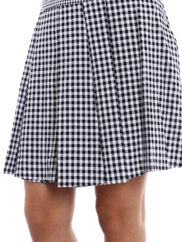 iKRIX MICHAEL KORS: Gingham cotton pleated skirt