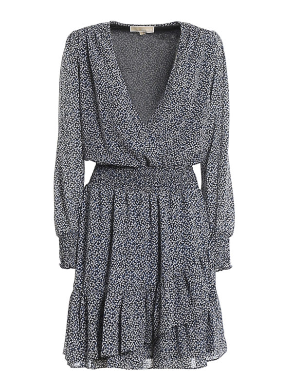MICHAEL KORS: knee length dresses - Patterned flounced dress