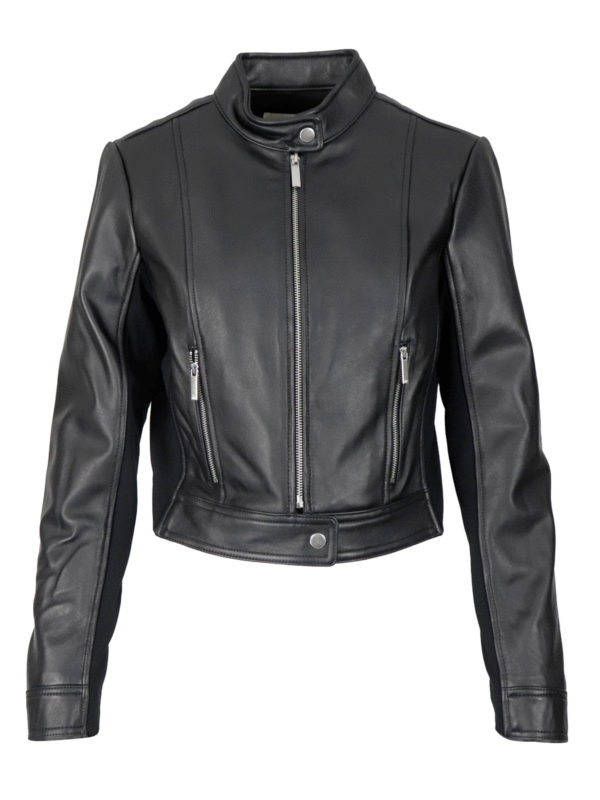 MICHAEL KORS: Lederjacken - Lederjacke - Schwarz