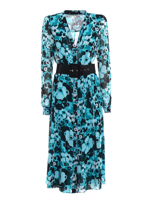 Michael kors floral chiffon shirtdress new arrivals