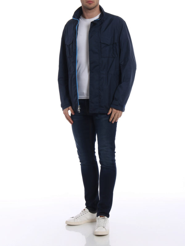 MICHAEL KORS: casual jackets online - Travel engineered blue jacket