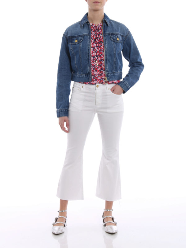 MICHAEL KORS: denim jacket online - Cropped denim jacket