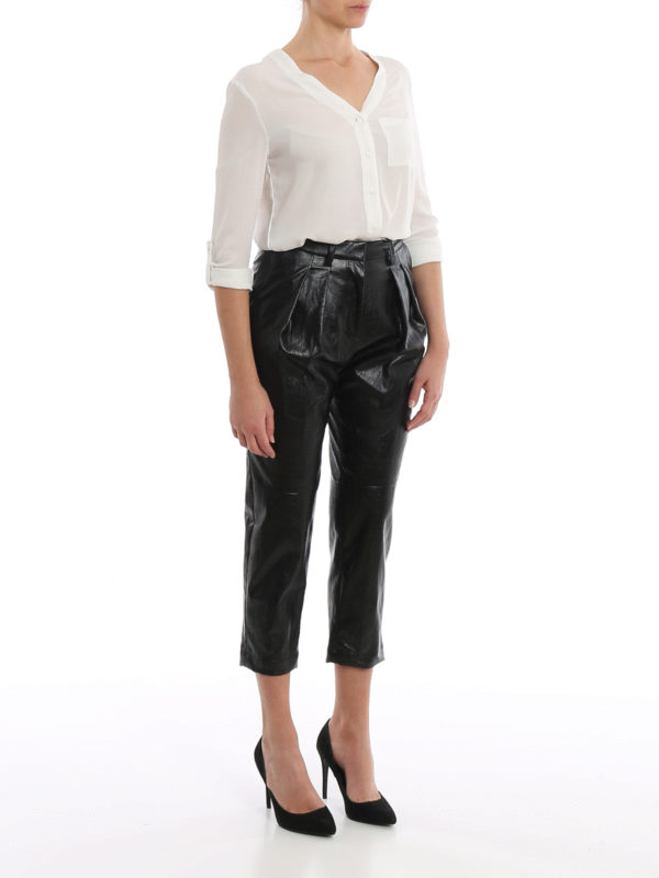 Michael kors discount leather trousers