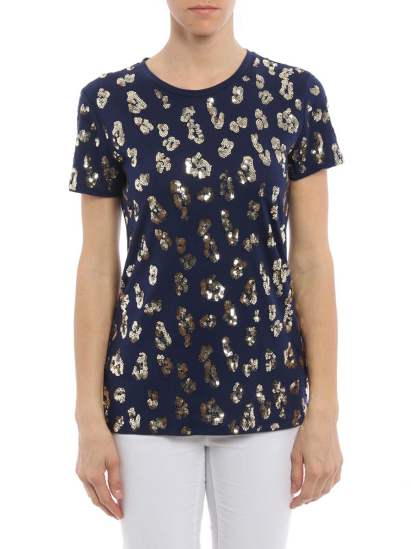 MICHAEL KORS: t-shirts online - Sequined patterned T-shirt