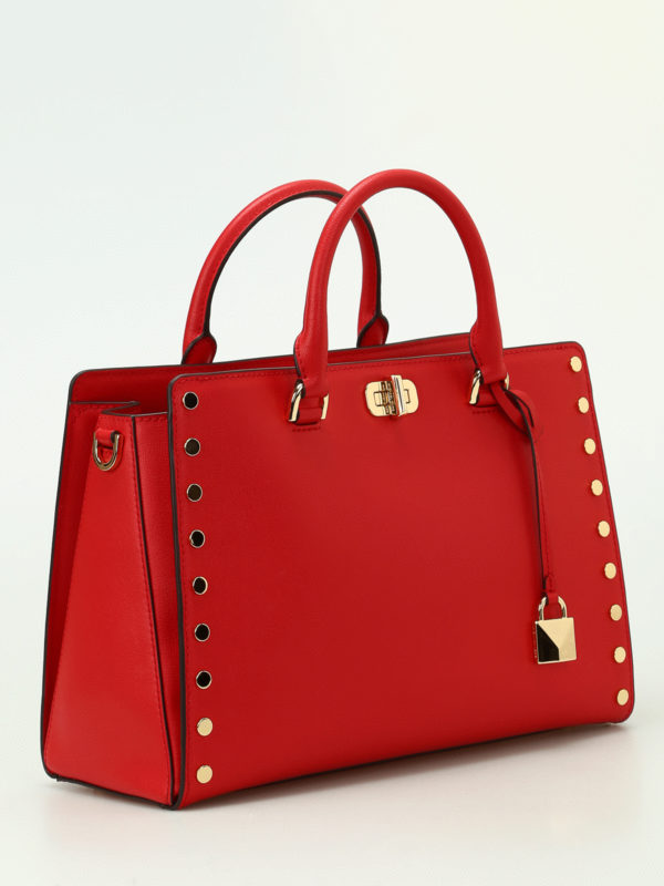 Totes bags Michael Kors - Sylvie Stud red leather large tote