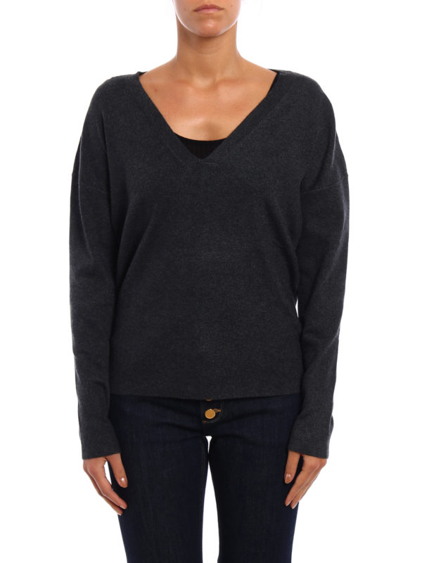 MICHAEL KORS: Vネック online - Vネック - ダークグレー