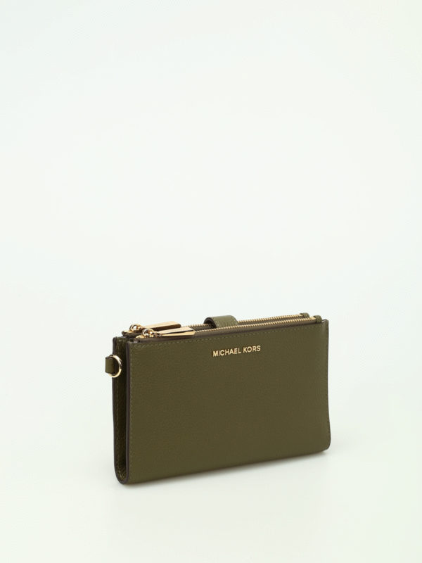 MICHAEL KORS: wallets & purses online - Adele olive double zip wallet