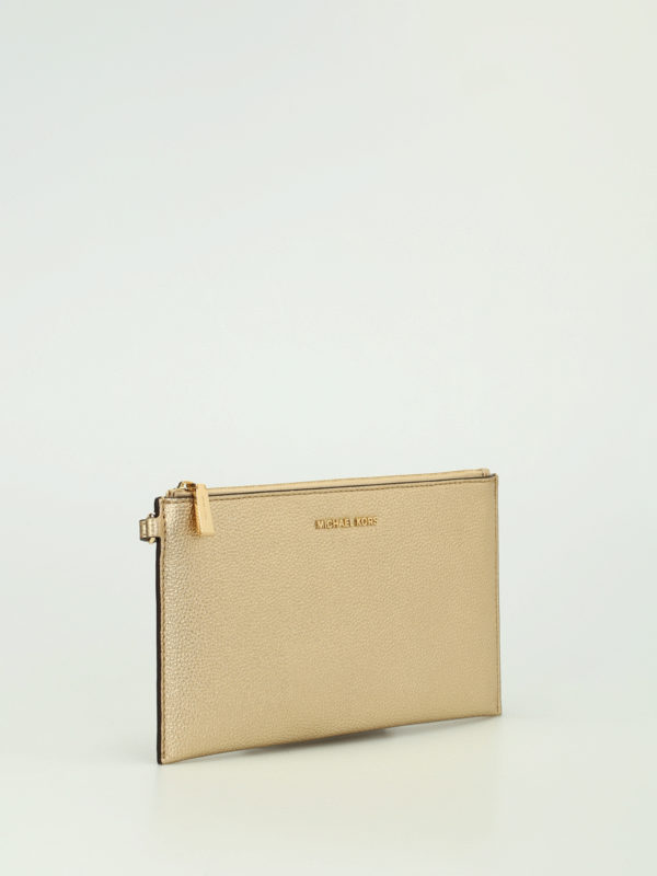 MICHAEL KORS: wallets & purses online - Wristlet gold flat purse