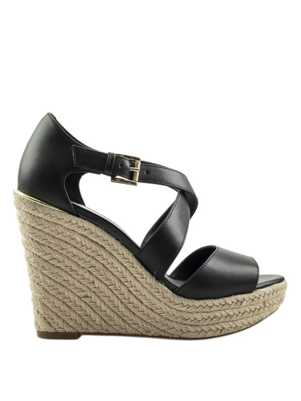 michael michael kors abbott platform wedge sandals