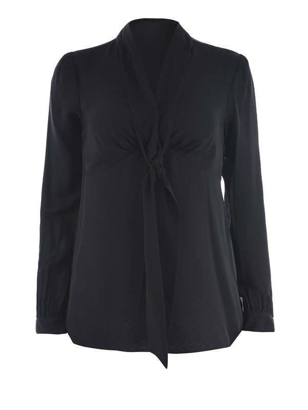MICHAEL KORS: shirts - Bow tie silk blouse