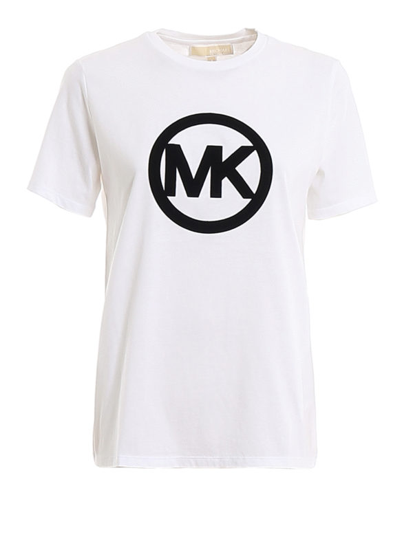 MICHAEL KORS: t-shirts - Flock logo white Tee