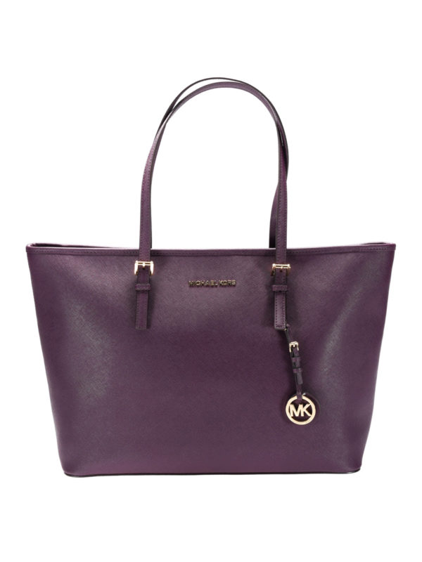 MICHAEL KORS: totes bags - Jet Set Travel purple tote
