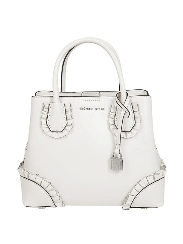 Totes bags Michael Kors - Mercer Gallery small white bag