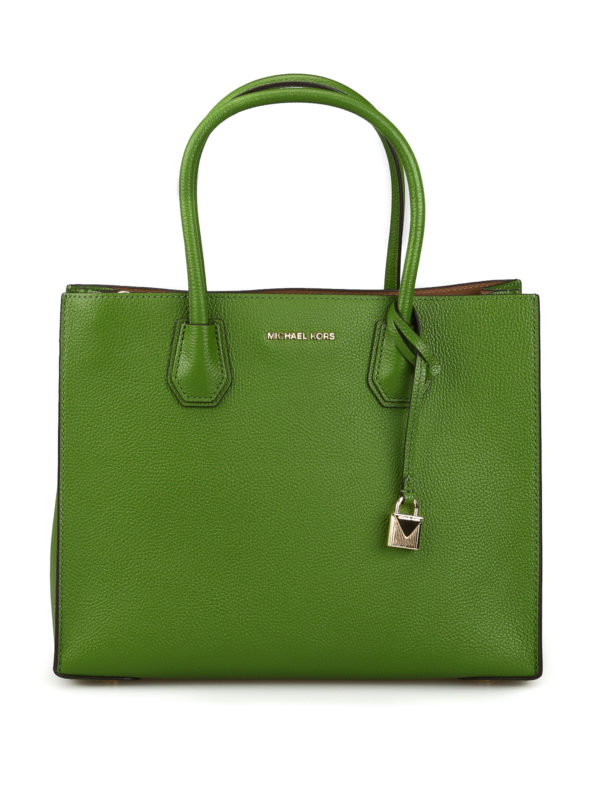 Michael Kors Mercer L green leather tote bag 30F6GM9T3L