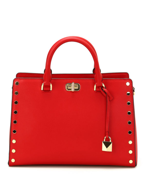 Totes bags Michael Kors - Sylvie Stud red leather large tote