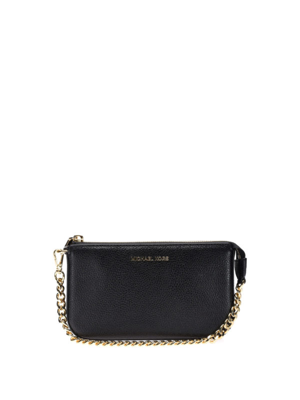 MICHAEL KORS: wallets & purses - Jet Set black wristlet purse