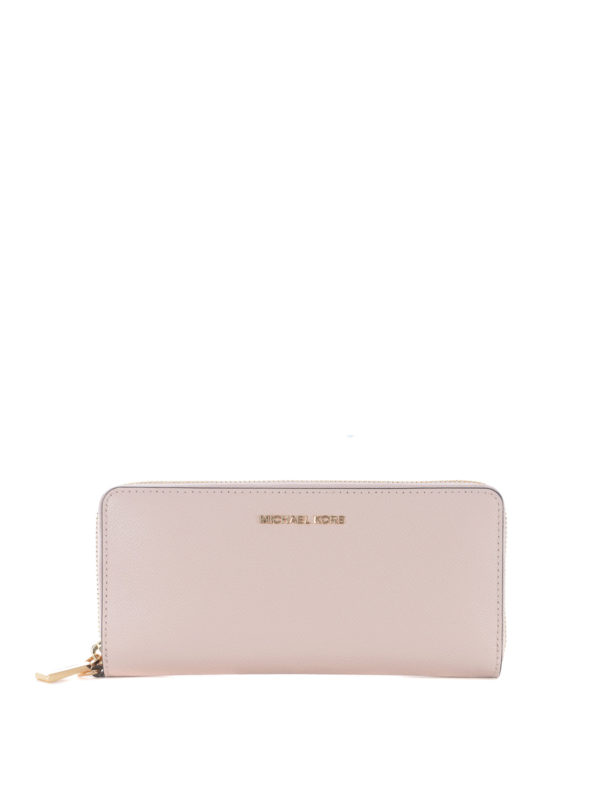 MICHAEL KORS: wallets & purses - Light pink saffiano leather wallet