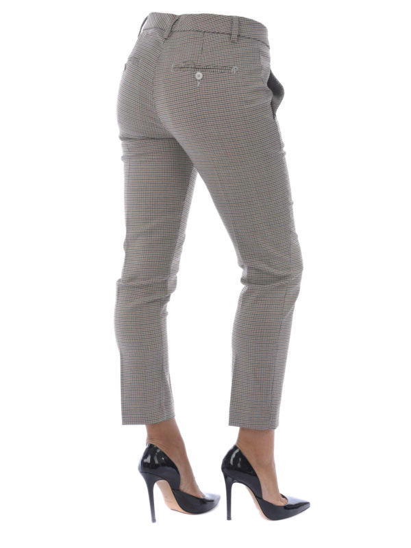 Micro check wool Perfect trousers shop online: DONDUP