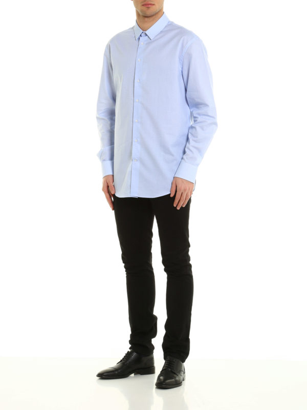 Micro dot pattern cotton shirt shop online: ARMANI COLLEZIONI