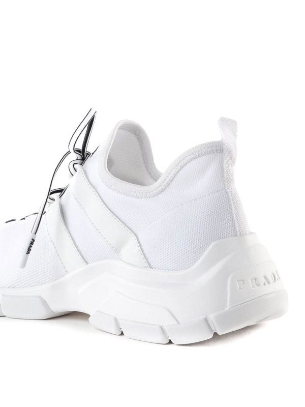 Mid top knit sneakers shop online: PRADA