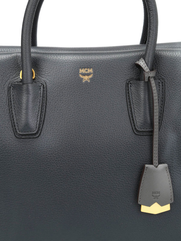 Milla Large grainy leather tote shop online: MCM